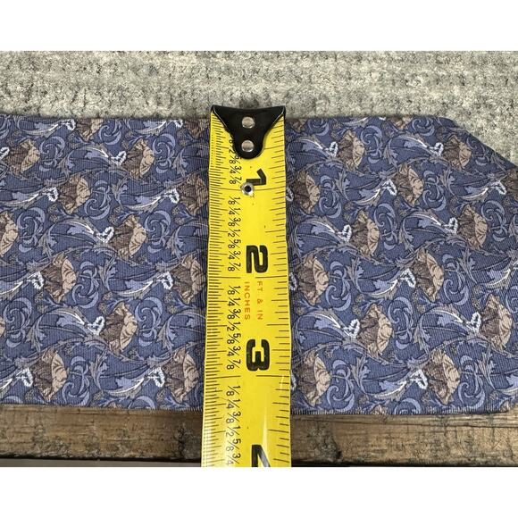 Beautiful Fox & Chave Pure Silk Men’s Designer Floral Style Tie App 60” L 3.25”W - Picture 8 of 9